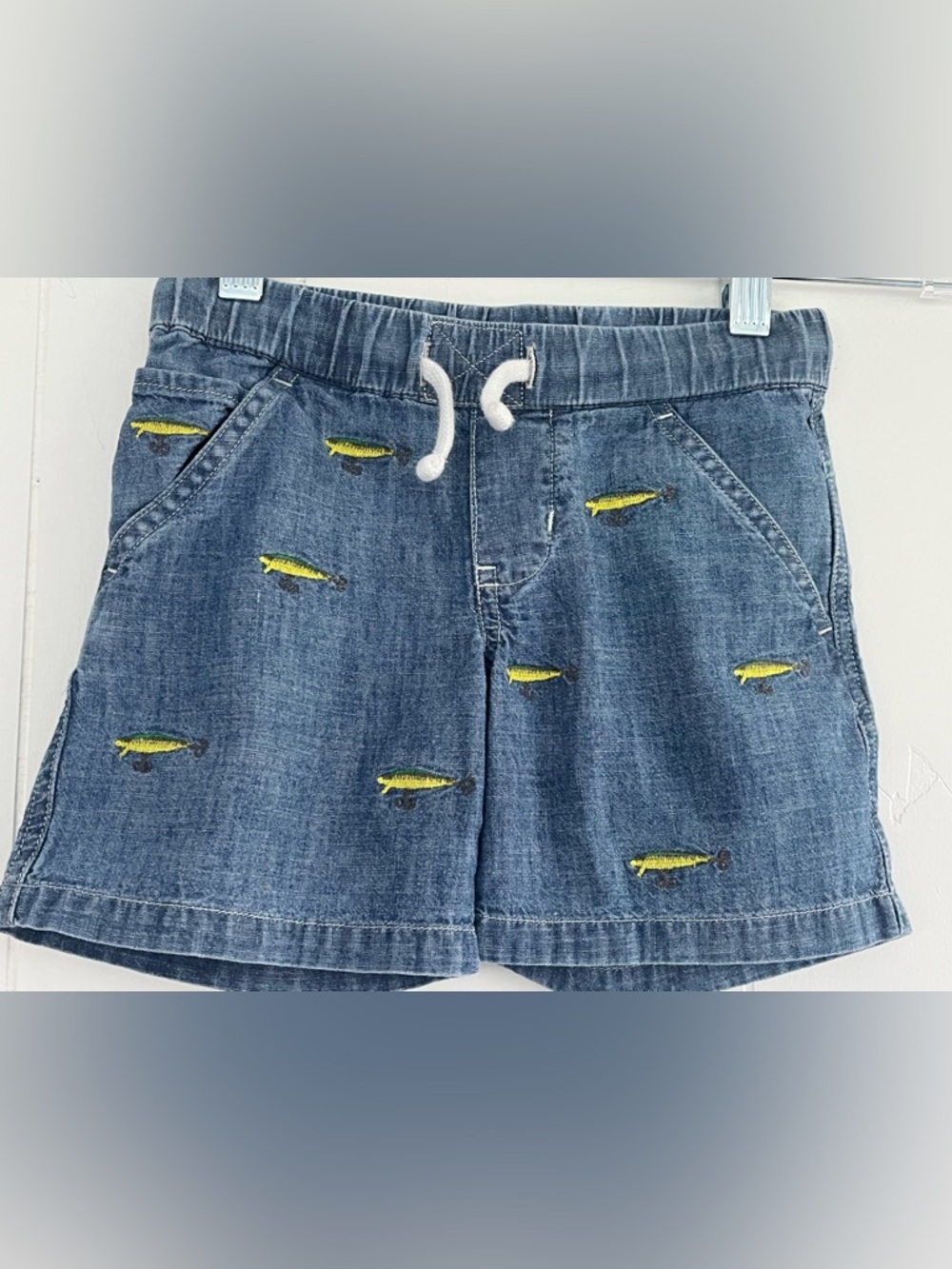 Polo Ralph Lauren Kids Chambray Shorts with Fishing Lures Embroidery Size 3
